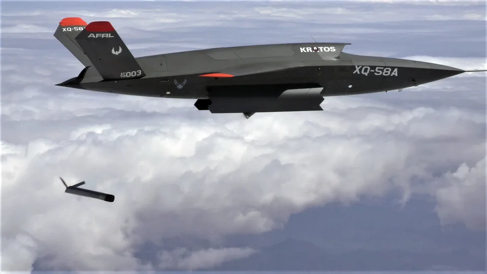 XQ-58A Valkyrie releasing an Altius-600 in a 2021 test