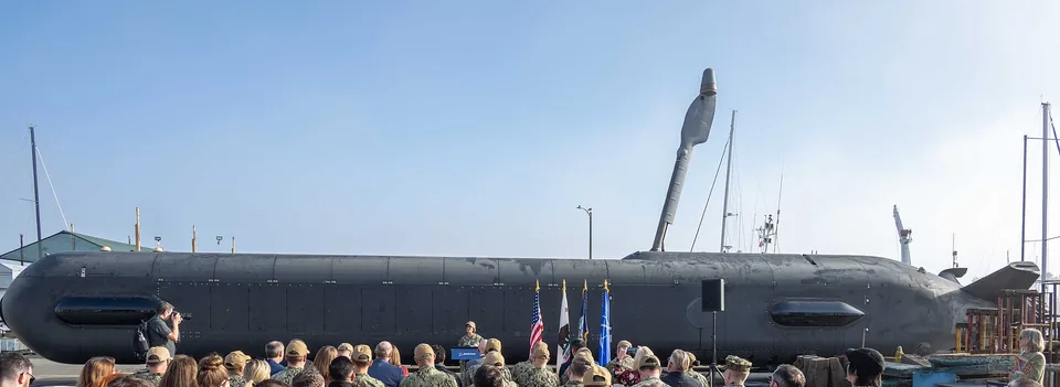 Boeing Orca extra-large uncrewed undersea vehicle at a US Navy event